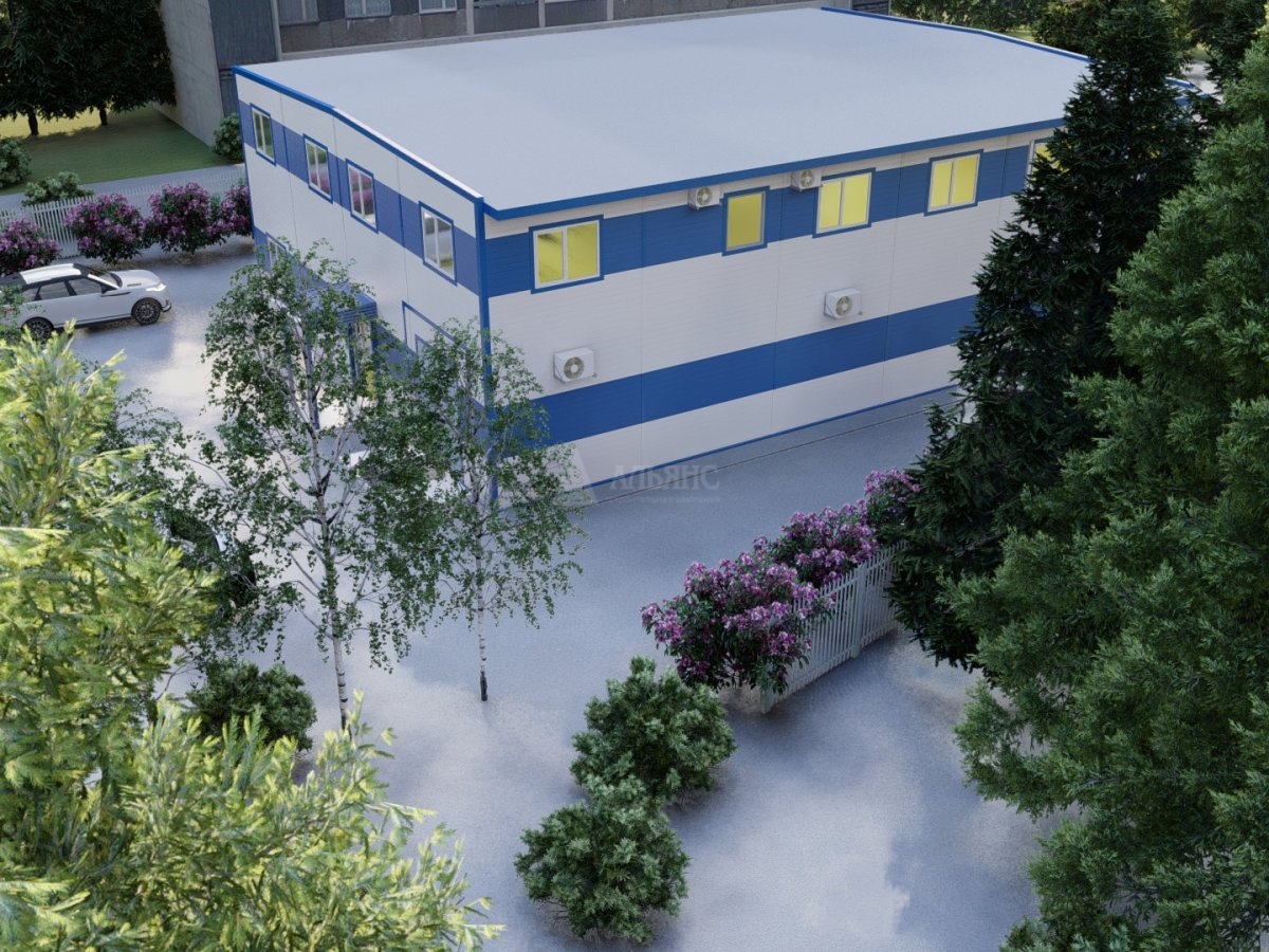 3D визуализация Фармацевтический склад из сэндвич панелей - фото 8