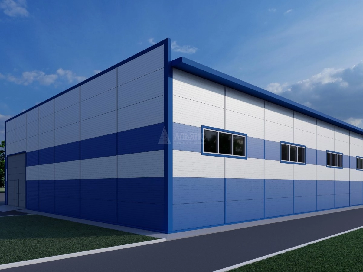 3D визуализация Склад из сэндвич панелей - фото 3
