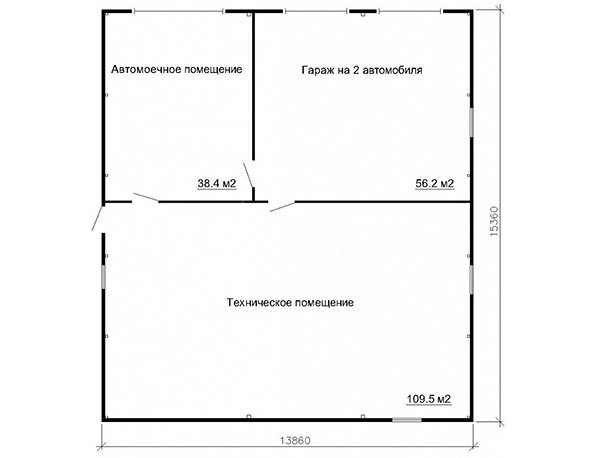 Планировка Гараж из сэндвич-панелей -  фото 1