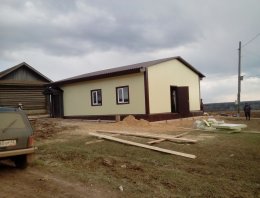 Магазин ( павильон)   из сэндвич-панелей, построенная компанией Альянс - Магазин ( павильон)  , Кировская область, Афанасьевский район, д. Шердынята,   - площадь 96 кв.м