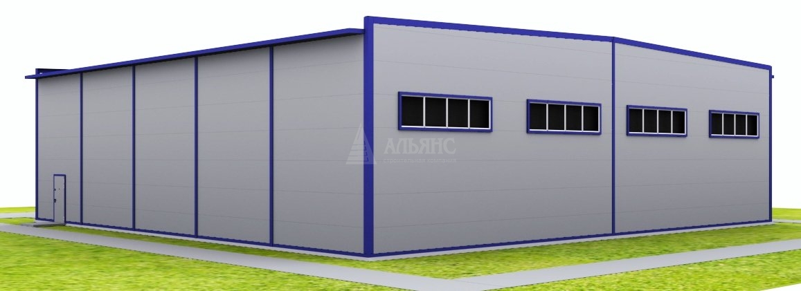 3D визуализация Проект СТО из сэндвич-панелей - фото 8