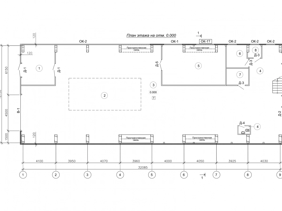 Планировка Склад-ангар из сэндвич-панелей -  фото 1