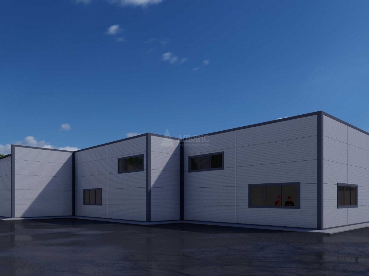 3D визуализация Склад из сэндвич панелей - фото 2