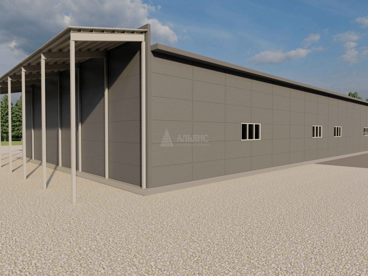 3D визуализация СТО из сэндвич-панелей - фото 3