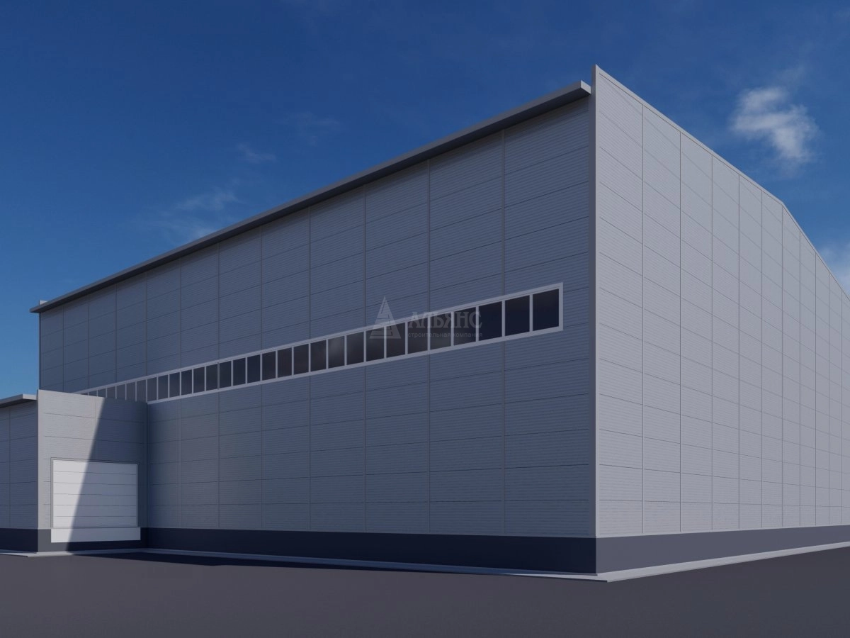 3D визуализация Склад из сэндвич панелей - фото 3